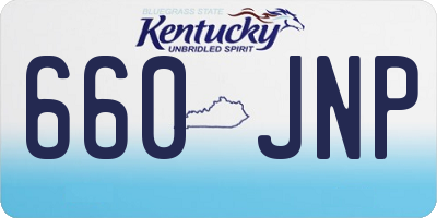 KY license plate 660JNP