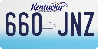 KY license plate 660JNZ