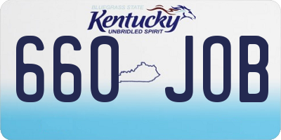 KY license plate 660JOB