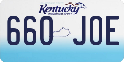 KY license plate 660JOE