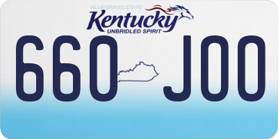 KY license plate 660JOO
