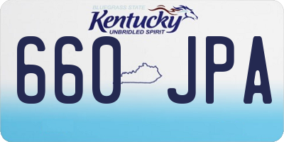 KY license plate 660JPA
