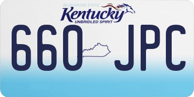 KY license plate 660JPC