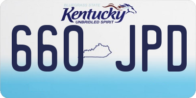 KY license plate 660JPD