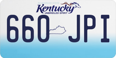 KY license plate 660JPI