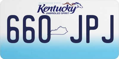 KY license plate 660JPJ