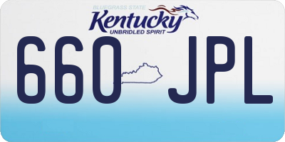 KY license plate 660JPL