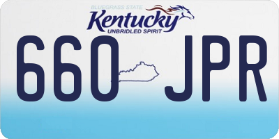 KY license plate 660JPR