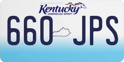 KY license plate 660JPS