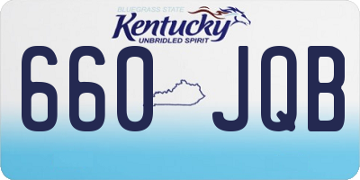 KY license plate 660JQB