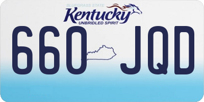KY license plate 660JQD