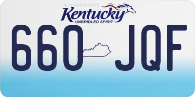 KY license plate 660JQF