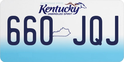 KY license plate 660JQJ