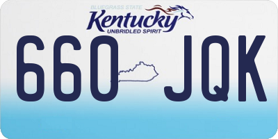 KY license plate 660JQK