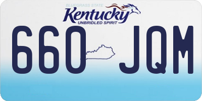 KY license plate 660JQM