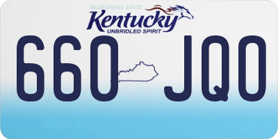 KY license plate 660JQO