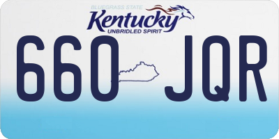 KY license plate 660JQR