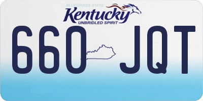 KY license plate 660JQT