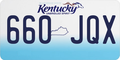 KY license plate 660JQX