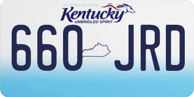 KY license plate 660JRD