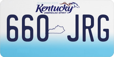 KY license plate 660JRG