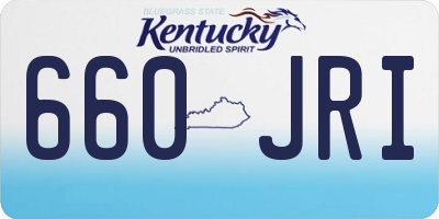 KY license plate 660JRI