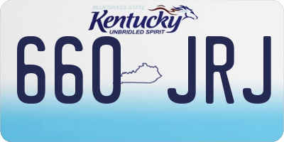 KY license plate 660JRJ