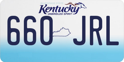 KY license plate 660JRL