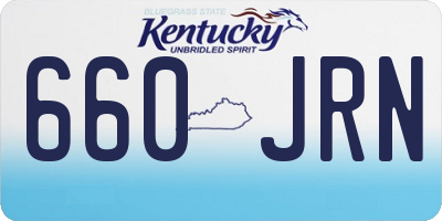 KY license plate 660JRN