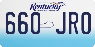 KY license plate 660JRO