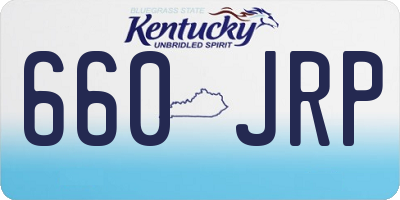 KY license plate 660JRP
