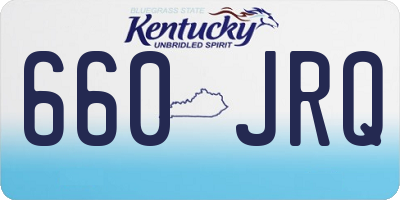 KY license plate 660JRQ