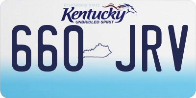 KY license plate 660JRV