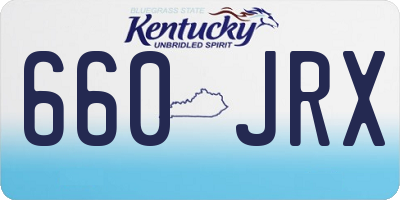 KY license plate 660JRX