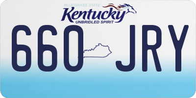 KY license plate 660JRY