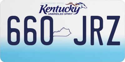 KY license plate 660JRZ