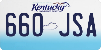 KY license plate 660JSA