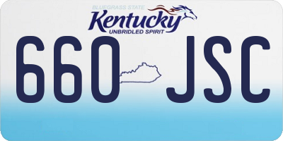KY license plate 660JSC
