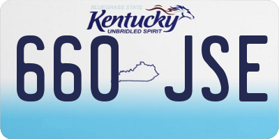 KY license plate 660JSE