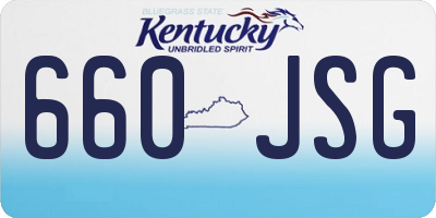 KY license plate 660JSG