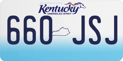 KY license plate 660JSJ
