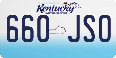 KY license plate 660JSO