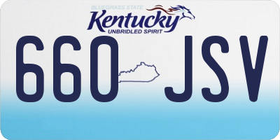 KY license plate 660JSV