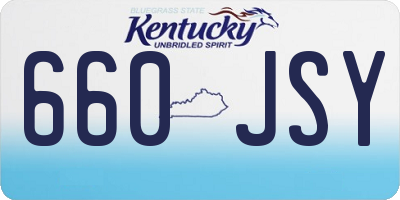 KY license plate 660JSY