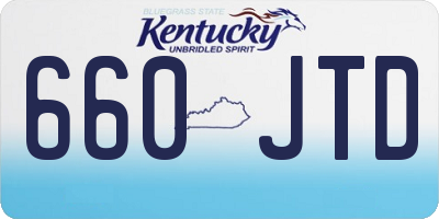 KY license plate 660JTD