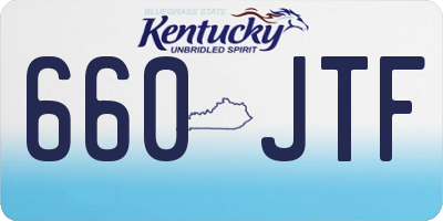 KY license plate 660JTF