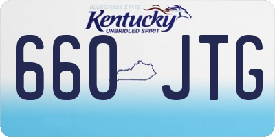 KY license plate 660JTG