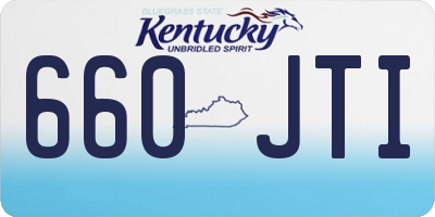 KY license plate 660JTI