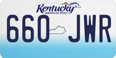 KY license plate 660JWR