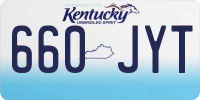 KY license plate 660JYT